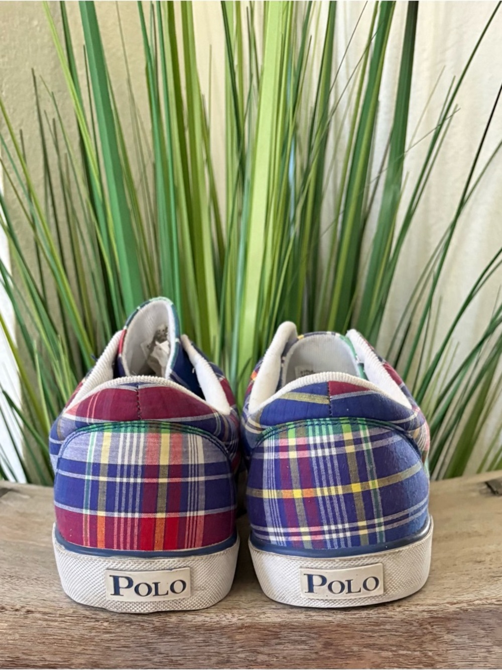 Polo Ralph Lauren Gardener Marlin Madras Sneakers - Picture 5 of 10
